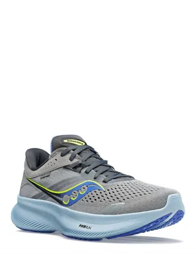Shop Saucony Women's Ride 16 Running Shoes In Fossil/pool In Grey