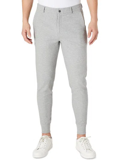 Shop Kenneth Cole Mens Knit Stretch Jogger Pants In Grey
