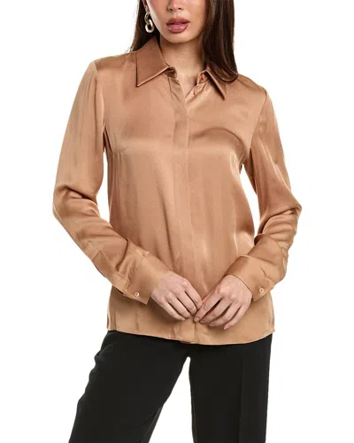 Shop Michael Kors Techno Charm Hansen Shirt In Brown