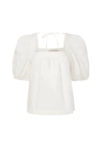 Marie Oliver Holden Top In Oyster In White