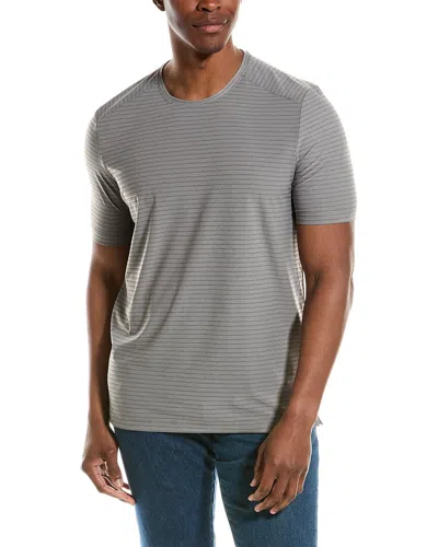 Shop Raffi Performance Blend Pinstripe T-shirt In Grey