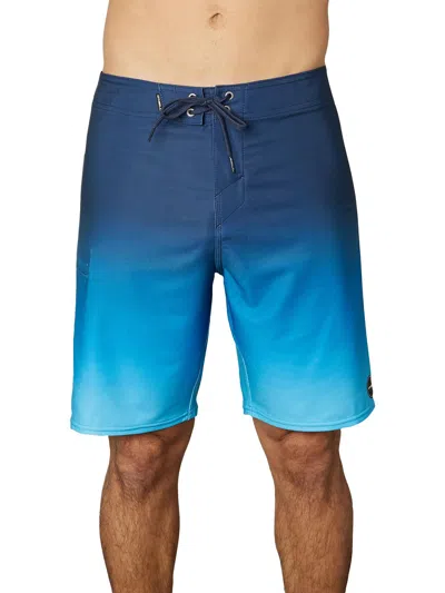 Shop O'neill Hyperfreak Fade Mens Ombre Lightweight Swim Trunks In Blue