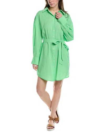 Shop Velvet By Graham & Spencer Shirt Dress In Green