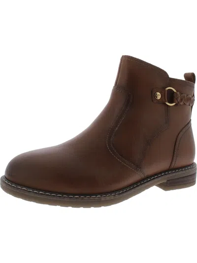 Shop Easy Spirit Jules Womens Leather Almond Toe Ankle Boots In Brown