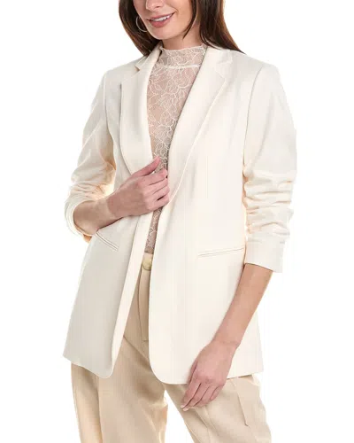Shop Anne Klein Scrunch Sleeve Open Jacket In White