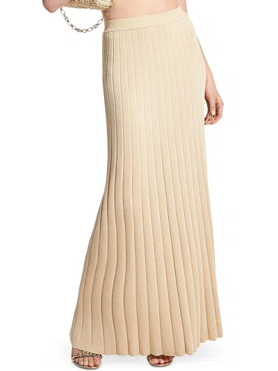 Shop Michael Michael Kors Womens Maxi Stretch A-line Skirt In Gold