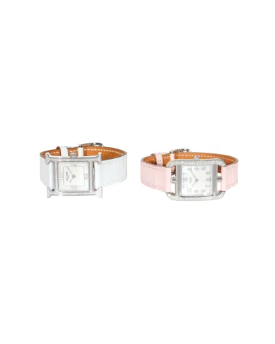 Shop Hermes Hermès Cape Cod Cc1.232c & Hhi.235c Women's Watch In Stainless Steel In Silver