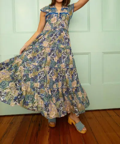 Shop Anna Cate Louisa Midi Dress In Garden Party In Multi