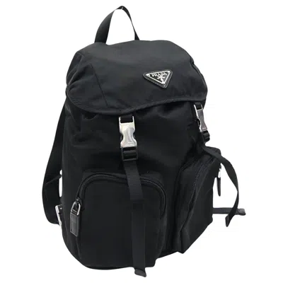 Shop Prada Tessuto Synthetic Backpack Bag () In Black
