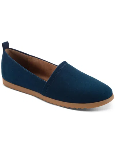 Shop Style & Co Nolaa Womens Faux Suede Slip-on Loafers In Blue