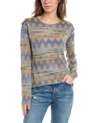 Shop M Missoni Wool-blend Sweater In Beige