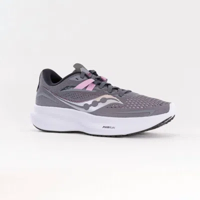 Saucony Women's Ride 15 Running Shoes - B/medium Width In White In Multi