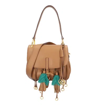 Shop Prada Corsaire Leather Shoulder Bag () In Brown