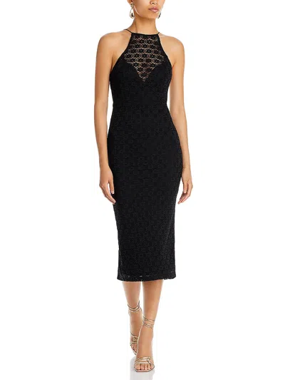 Shop Bardot Womens Lacy Short Midi Dress In Black
