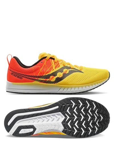 Shop Saucony Women's Fastwitch 9 Running Shoes In Vizigold/vizired In Orange