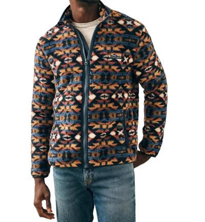 Shop Faherty Thunder Voice Eagle High Pile Fleece Full Zip In Four Eagles In Multi