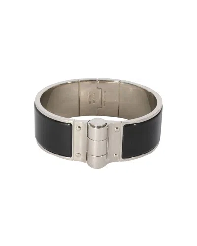 Shop Hermes Hermès Charniere 22 Mm Bracelet In Noir In Grey