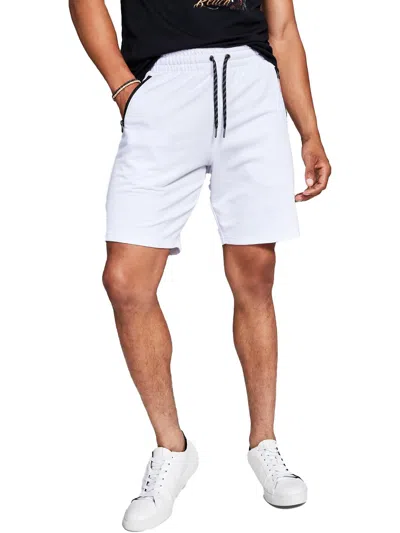 Shop And Now This Mens Stretch Zipper Casual Shorts In White