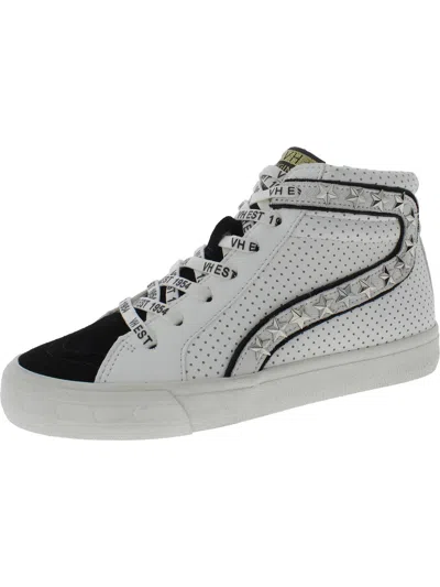 Shop Vintage Havana Gadol High Womens Leather Sneakers Casual And Fashion Sneakers In White