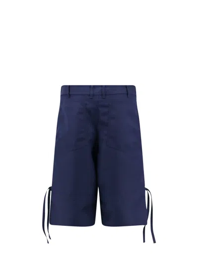 Shop Comme Des Garçon Shirt Bermuda Shorts With Drawstring Detail On The Bottom
