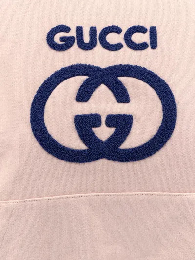 Shop Gucci Cotton Sweatshirt With Frontal Gg Interlocking