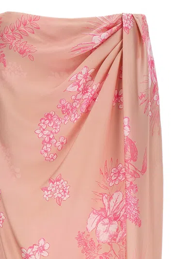 Shop Twinset Floral Print Skirt Skirts Pink