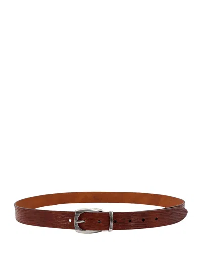 Shop Brunello Cucinelli Leather Belt