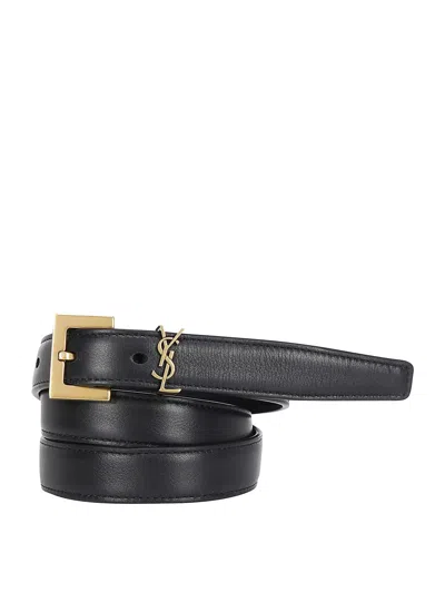 Shop Saint Laurent Leather Belt