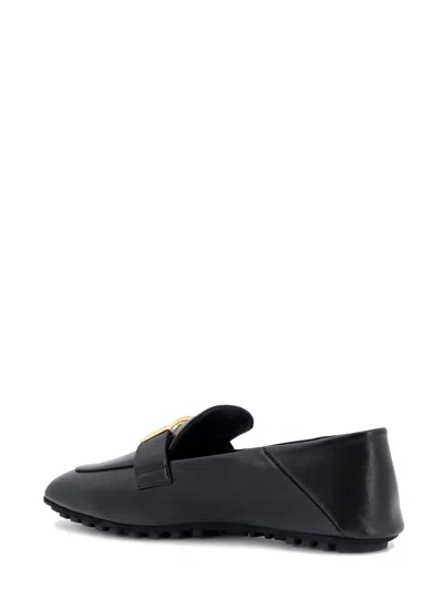 Shop Fendi Leather Loafer With Ff Baguette Buckle