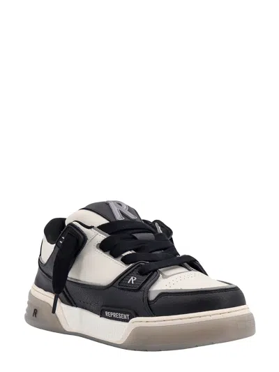Shop Represent Leather Sneakers With Contrasting Profiles