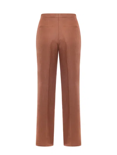 Shop Tagliatore Linen Trouser With Frontal Pinces