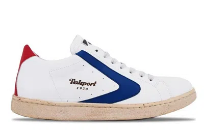 Pre-owned Valsport Low Shoes Tournament Mix Casual Sneaker Leather White/blue Man