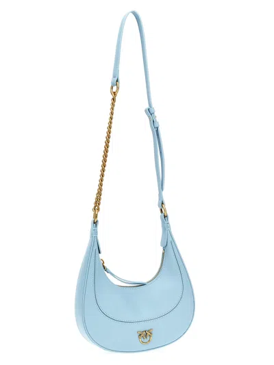 Shop Pinko Mini Brioche Bag Hobo Hand Bags Light Blue