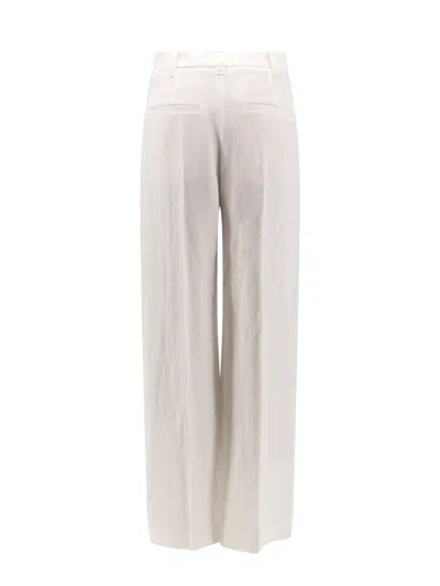 Shop Brunello Cucinelli Viscose And Linen Trouser With Frontal Pinces