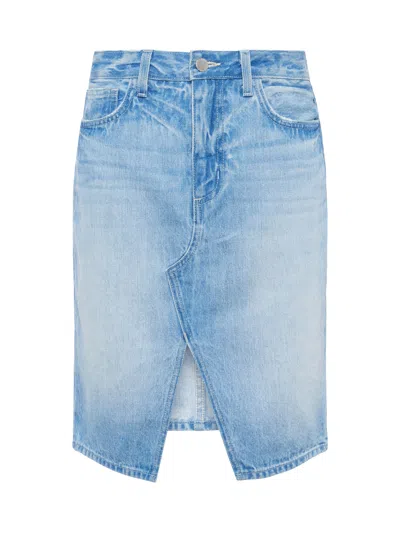 L Agence Tylee Denim Knee-length Skirt In Palisade