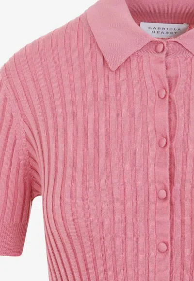 Shop Gabriela Hearst Amor Ribbed Midi Dress In Pink