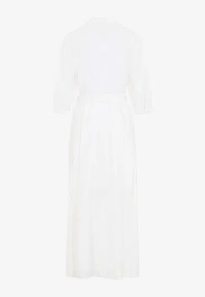 Shop Gabriela Hearst Andy Cashmere And Wool Maxi Dress In White