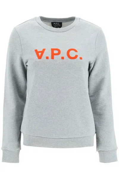 Shop Apc A.p.c. Sweatshirt Logo Women In Gray