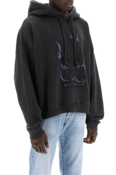 Shop Acne Studios Hooded Sweatshirt With Graphic Print Women In Multicolor