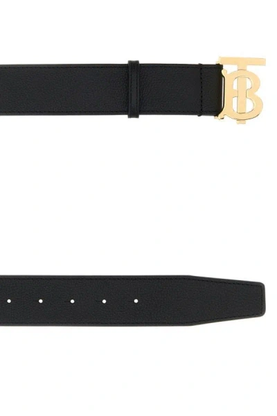 Shop Burberry Man Black Leather Belt
