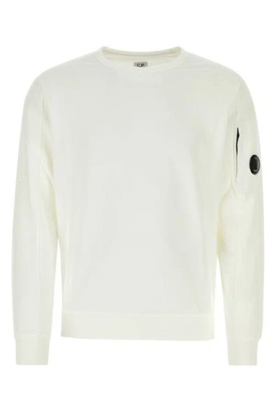 Shop C.p. Company Man White Cotton Sweatshirt