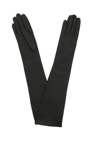 Shop Dries Van Noten Leather Gloves Women In Black