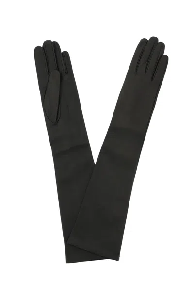 Shop Dries Van Noten Leather Gloves Women In Black
