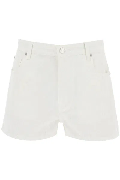 Shop Etro Paisley Denim Shorts Women In White
