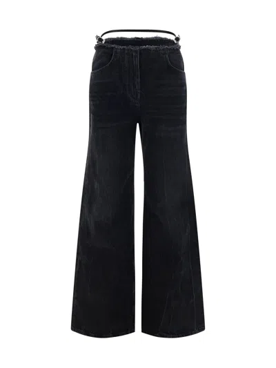 Shop Givenchy Women Voyou Jeans In Black