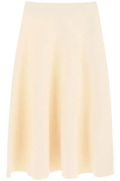 Shop Jil Sander Wool Midi Skirt Women In White