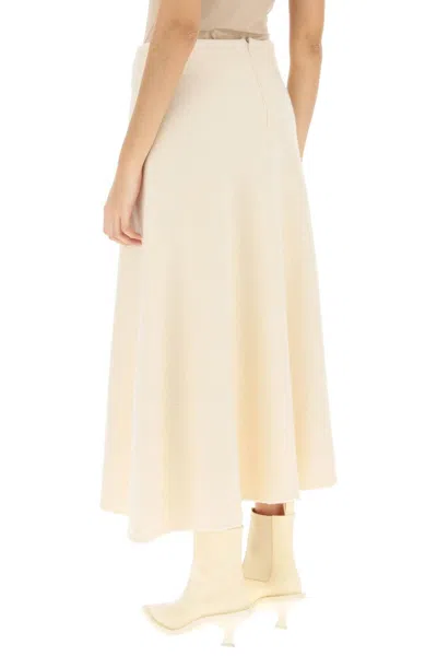 Shop Jil Sander Wool Midi Skirt Women In White
