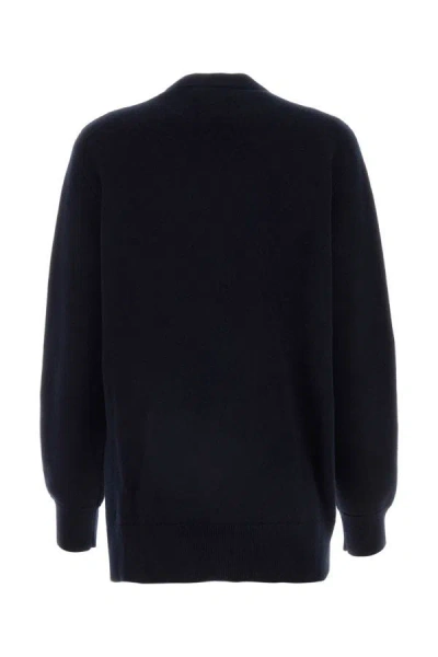 Loewe Button-fastening Asymmetric Cardigan In Blue