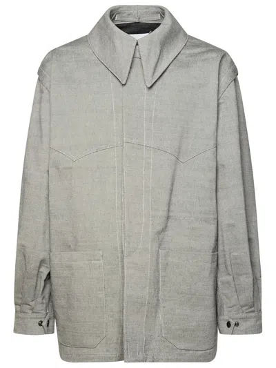 Shop Maison Margiela Grey Cotton Jacket Man In Gray