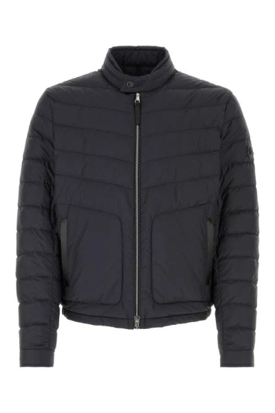 Shop Moncler Man Midnight Blue Polyester Maurienne Down Jacket